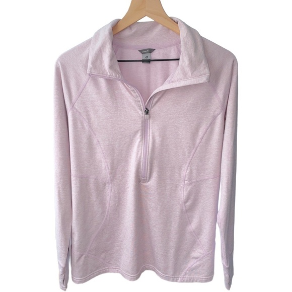 Eddie Baur Motion Zip-Up Jacket Sweatshirt Half Zip Thumbholes Camping Hiking XL - Picture 1 of 10